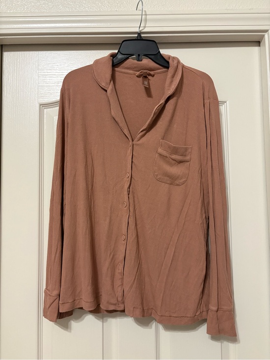 SKIMS Other - SKIMS Light Brown Button-Down Lounge Shirt